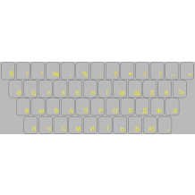 Etichete pentru tastaturi - chirilică RUSĂ - subtitrari galben