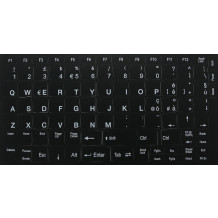N9 Autocolante cheie - Italiană - trusa mare - fundal negru - 12:12mm