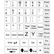 Etichete pentru tastaturi - setul mediu - fundal alb